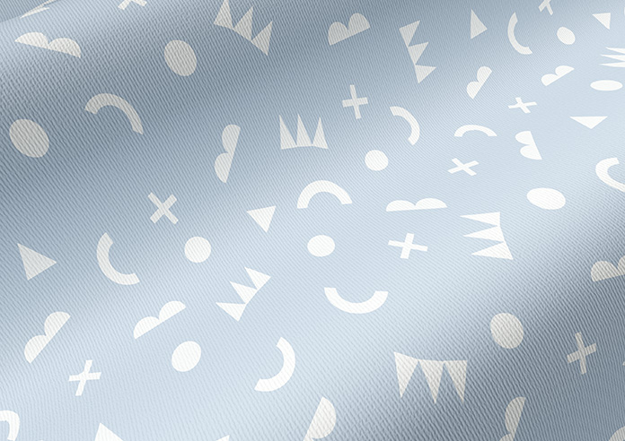 Eighties Shapes, Arctic Blue - Twist&Fit Roller Blind - Image 4